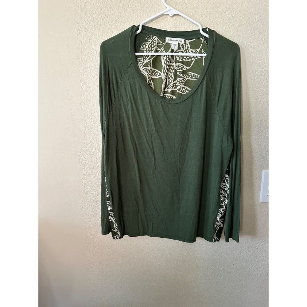 Coldwater Creek blouse olive green size 16/ NWOT 1133 - Picture 1 of 3